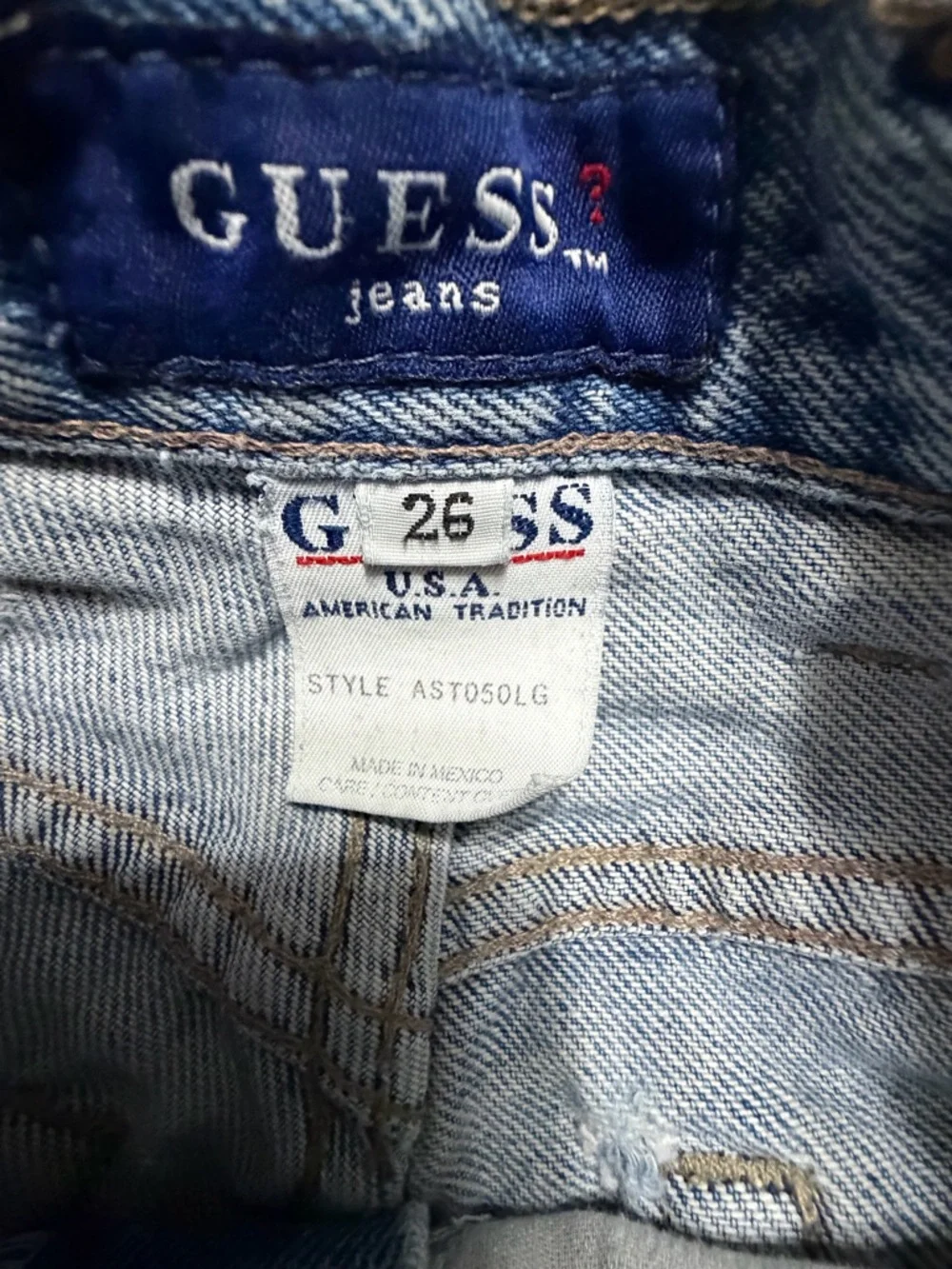 Guess? Vintage Light Wash Jeans with Triangle Patch‎